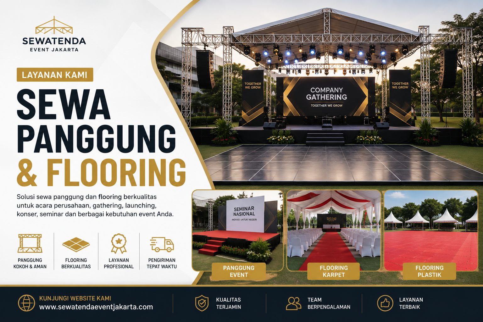 Sewa Tenda Jakarta & Jabodetabek sewa panggung dan flooring rental tenda panggung acara