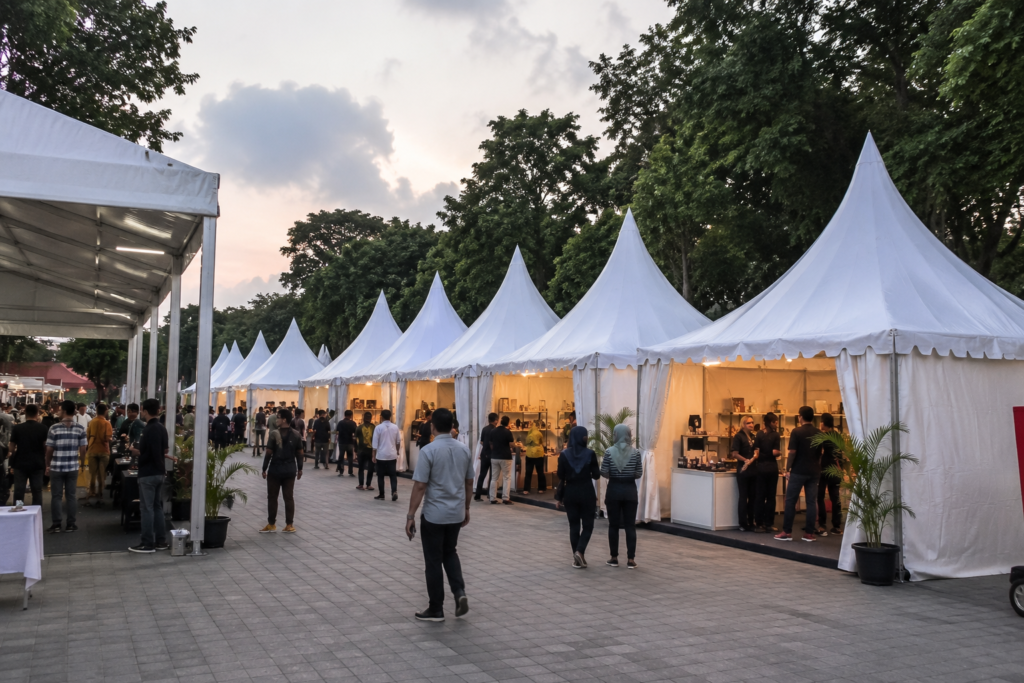 sewa tenda sarnafil dan sewa tenda kerucut